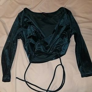 Velvet crop top